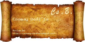 Csomay Beáta névjegykártya